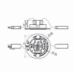 AC-LED-Alasvalo Grip Tesa upotettava valkoinen