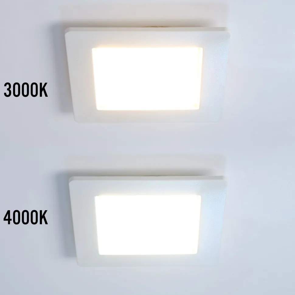 Alasvalo FTLIGHT Luce 6W 450lm 3000K/4000K IP44/IP20 himmennettävä upotettava neliö