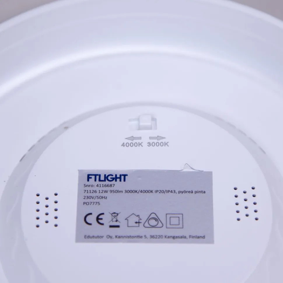 Alasvalo FTLIGHT Luce 12W IP43 3000K/4000K pyöreä