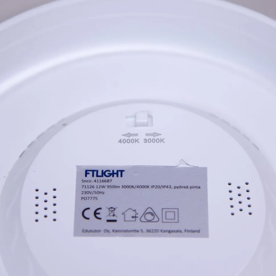 Alasvalo FTLIGHT Luce 12W 950lm 3000K/4000K IP44/IP20 himmennettävä upotettava pyöreä