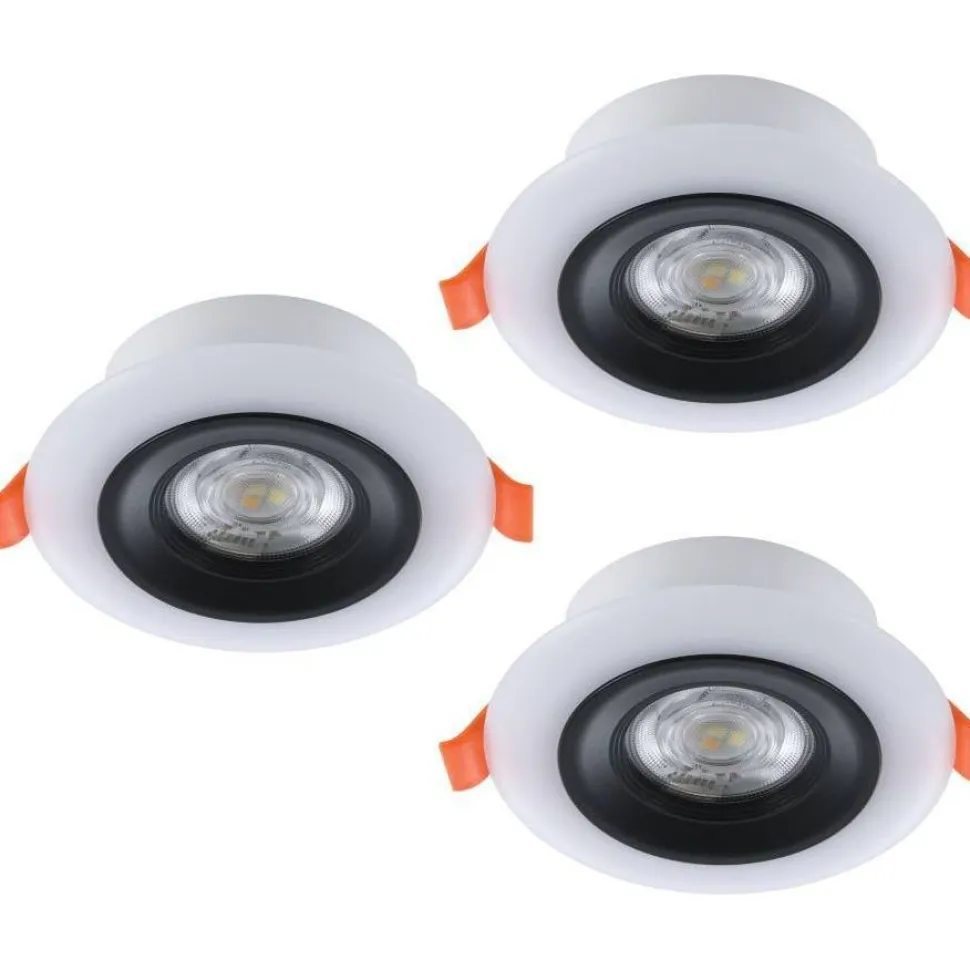 Alasvalosarja 3 x Eglo Calonge RGB LED Ø9.8cm valkoinen