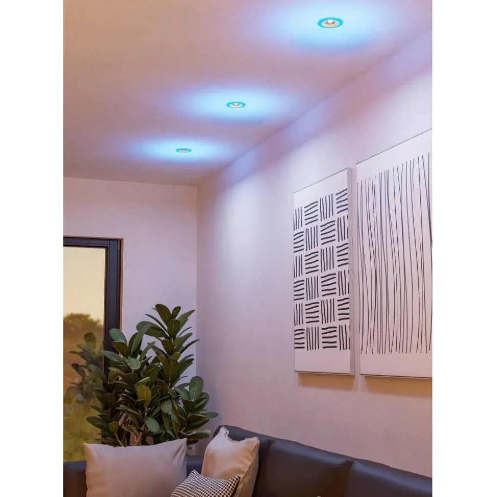Alasvalosarja 3 x Eglo Calonge RGB LED Ø9.8cm valkoinen