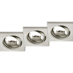Alasvalosarja Trio Jura 80x70x80 mm IP20 harjattu teräs 3 kpl/pak