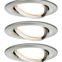 Alasvalosetti Paulmann Nova Ø84mm suunnattava harjattu teräs
