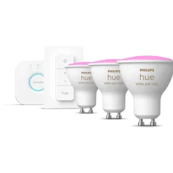 Aloituspakkaus Philips Hue WCA 3 x älylamppu (4,3W GU10) ja Hue-silta