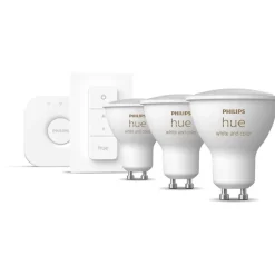 Aloituspakkaus Philips Hue WCA 3 x älylamppu (4,3W GU10) ja Hue-silta