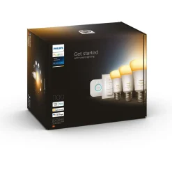 Aloituspakkaus Philips Hue WA 3 x älylamppu (8W A60 E27) himmennin ja Hue-silta