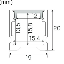 Alumiiniprofiili LED-nauha Hide-a-lite Art High 2m musta