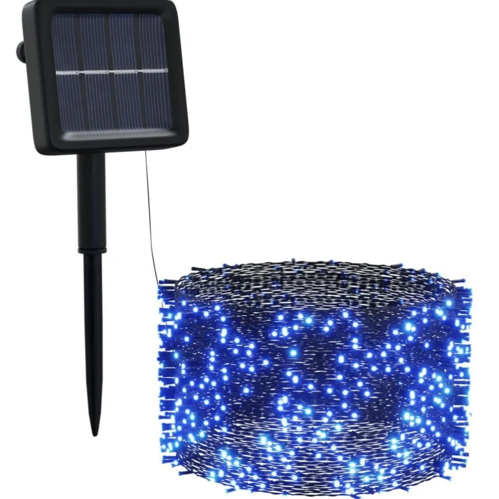 Aurinkoenergia keijuvalot 5 kpl 5x200 LED värikäs sisä/ulko