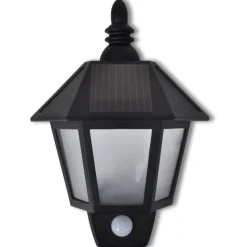 Aurinkoenergialla toimiva seinälamppu liikkeentunnistimella