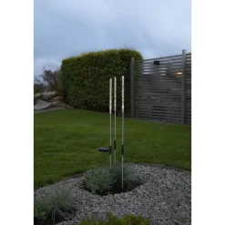 Aurinkokennokoristevalaisin Star Trading Bubbly 83cm 3-osainen kirkas