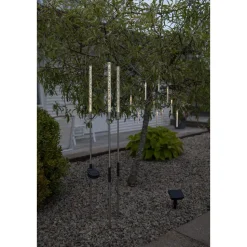 Aurinkokennokoristevalaisin Star Trading Bubbly 83cm 3-osainen kirkas