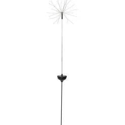 Aurinkokennokoristevalaisin Star Trading Firework, 26x26x1000mm, musta