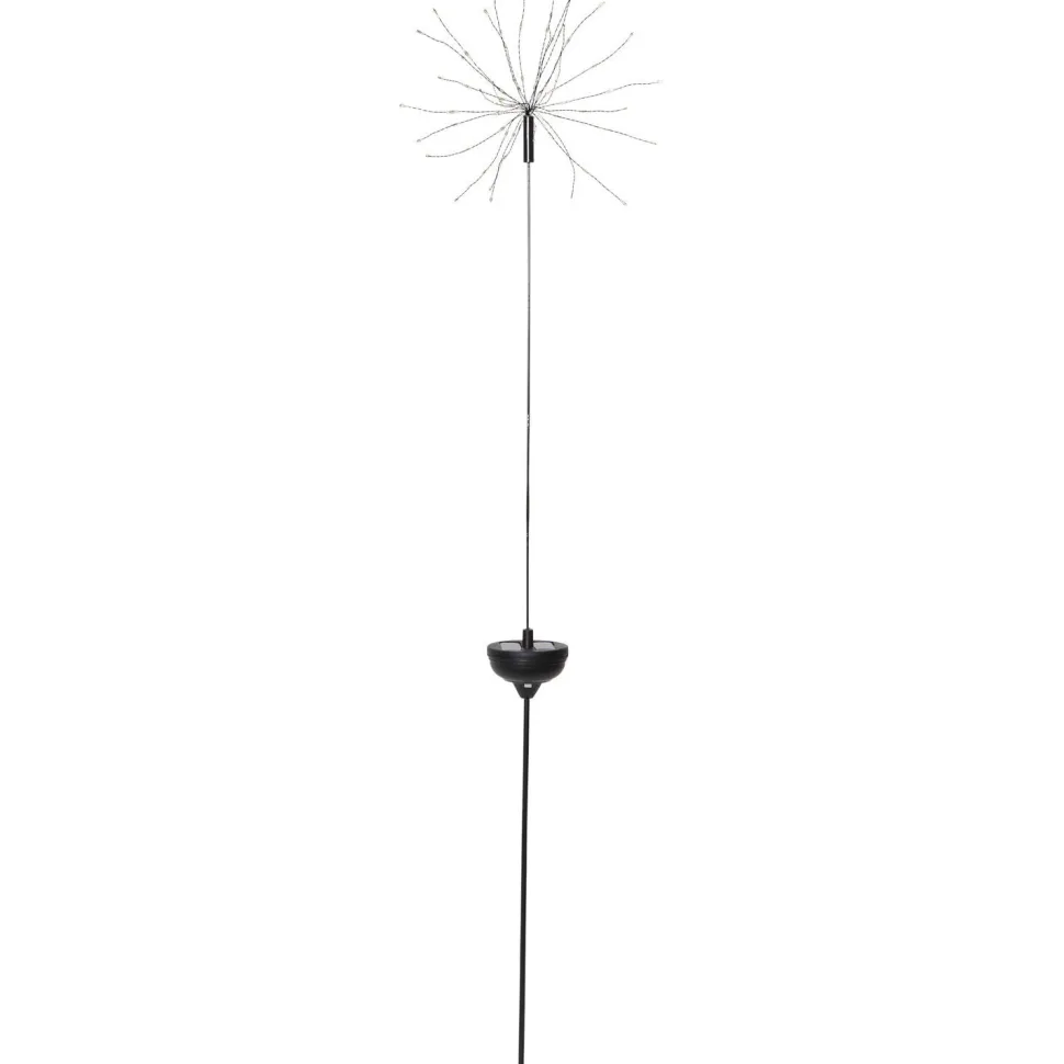 Aurinkokennokoristevalaisin Star Trading Firework, 26x26x1000mm, musta