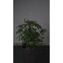 Aurinkokennokoristevalaisin Star Trading Firework, 26x26x1000mm, musta