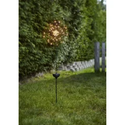 Aurinkokennokoristevalaisin Star Trading Firework, 26x26x1000mm, musta