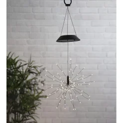 Aurinkokennokoristevalaisin Star Trading Firework, 26x26x500mm, musta