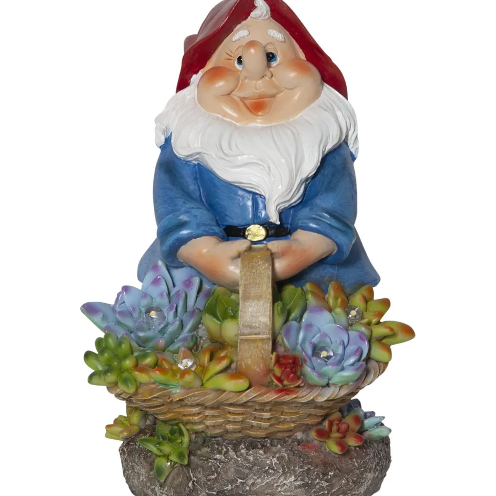 Aurinkokennokoristevalaisin Star Trading Gnomy, 22cm, moniväri