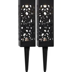Aurinkokennokoristevalaisin Star Trading Izola, 18cm, musta, 2kpl/pkt