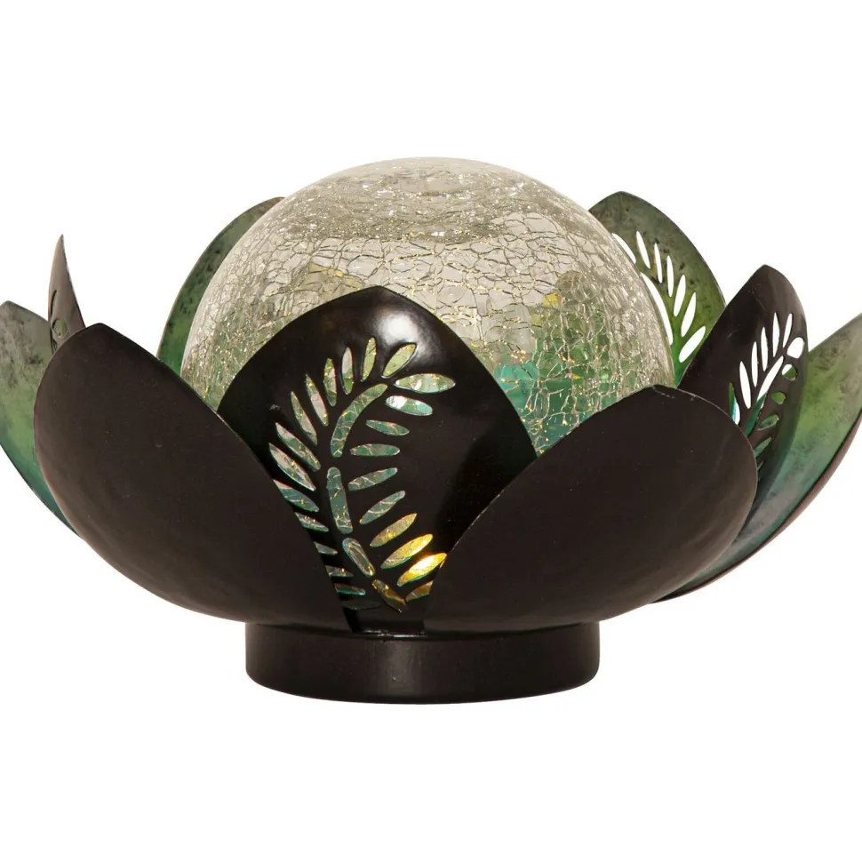 Aurinkokennokoristevalaisin Star Trading Lilly, Ø24cm, kupari