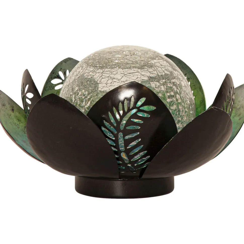 Aurinkokennokoristevalaisin Star Trading Lilly, Ø24cm, kupari