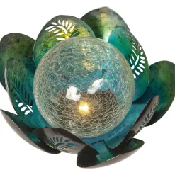 Aurinkokennokoristevalaisin Star Trading Lilly, Ø24cm, kupari