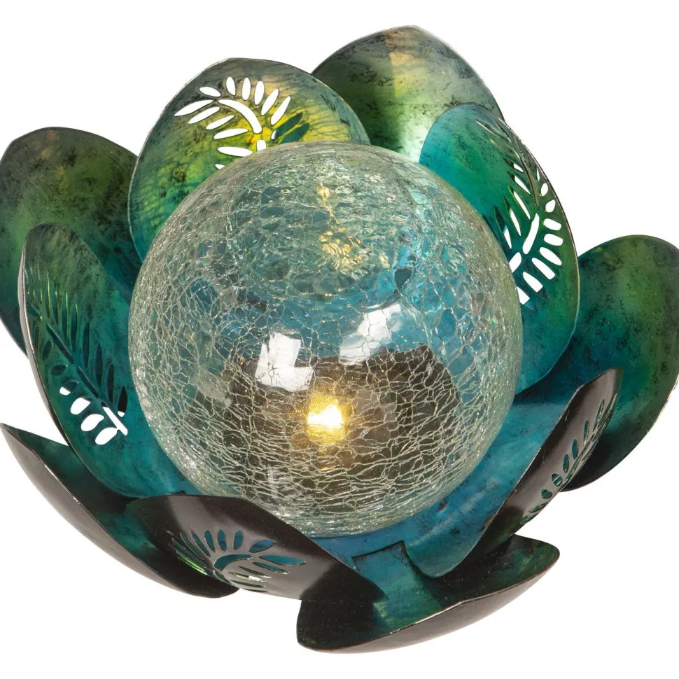 Aurinkokennokoristevalaisin Star Trading Lilly, Ø24cm, kupari