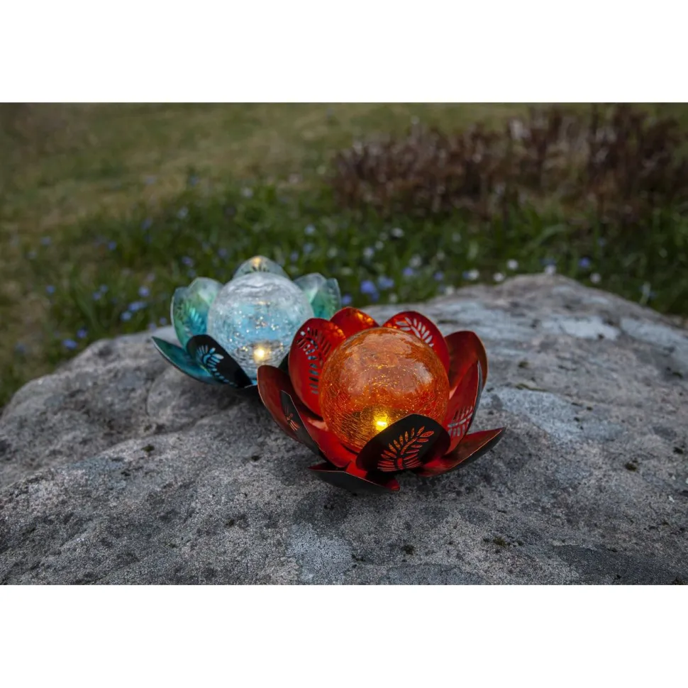 Aurinkokennokoristevalaisin Star Trading Lilly, Ø24cm, kupari