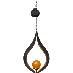 Aurinkokennokoristevalaisin Star Trading Melilla, 31cm, musta