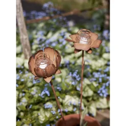 Aurinkokennokoristevalaisin Star Trading Oxida Flowers, 51cm, 2kpl/pkt