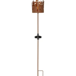 Aurinkokennokoristevalaisin Star Trading Torchy Ø12cm ruoste