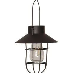 Aurinkokennolyhty Star Trading Cage, 21cm, musta