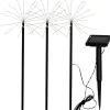 Aurinkokennopuutarhavalaisin Star Trading Firework LED 3-osainen musta