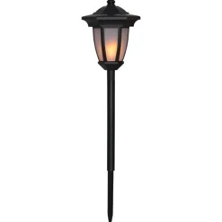 Aurinkokennopuutarhavalaisin Star Trading Flame LED 155x630x155 mm musta