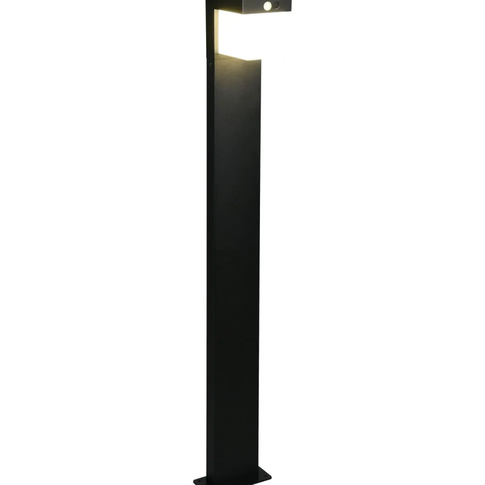 Aurinkokennopylväsvalaisin Trio Colombo Hybrid LED 50cm liike- ja hämärätunnistin 4000K mattamusta