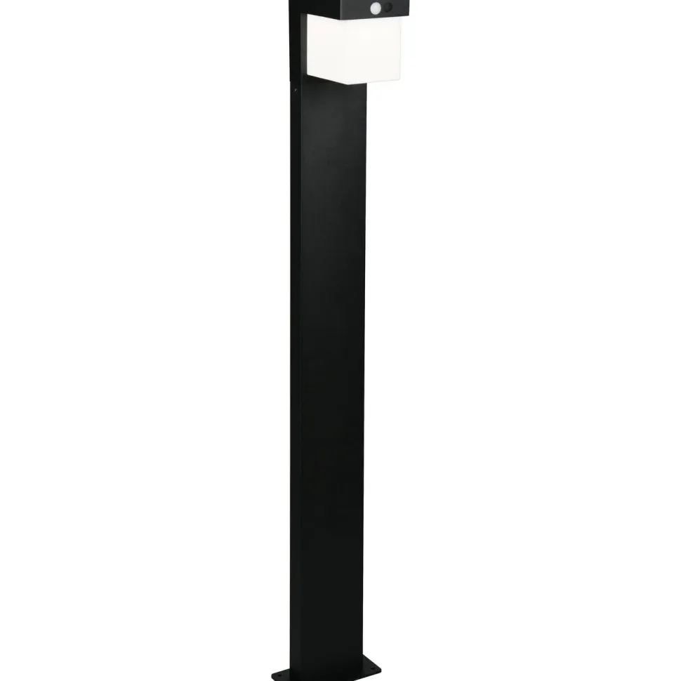 Aurinkokennopylväsvalaisin Trio Colombo Hybrid LED 50cm liike- ja hämärätunnistin 4000K mattamusta