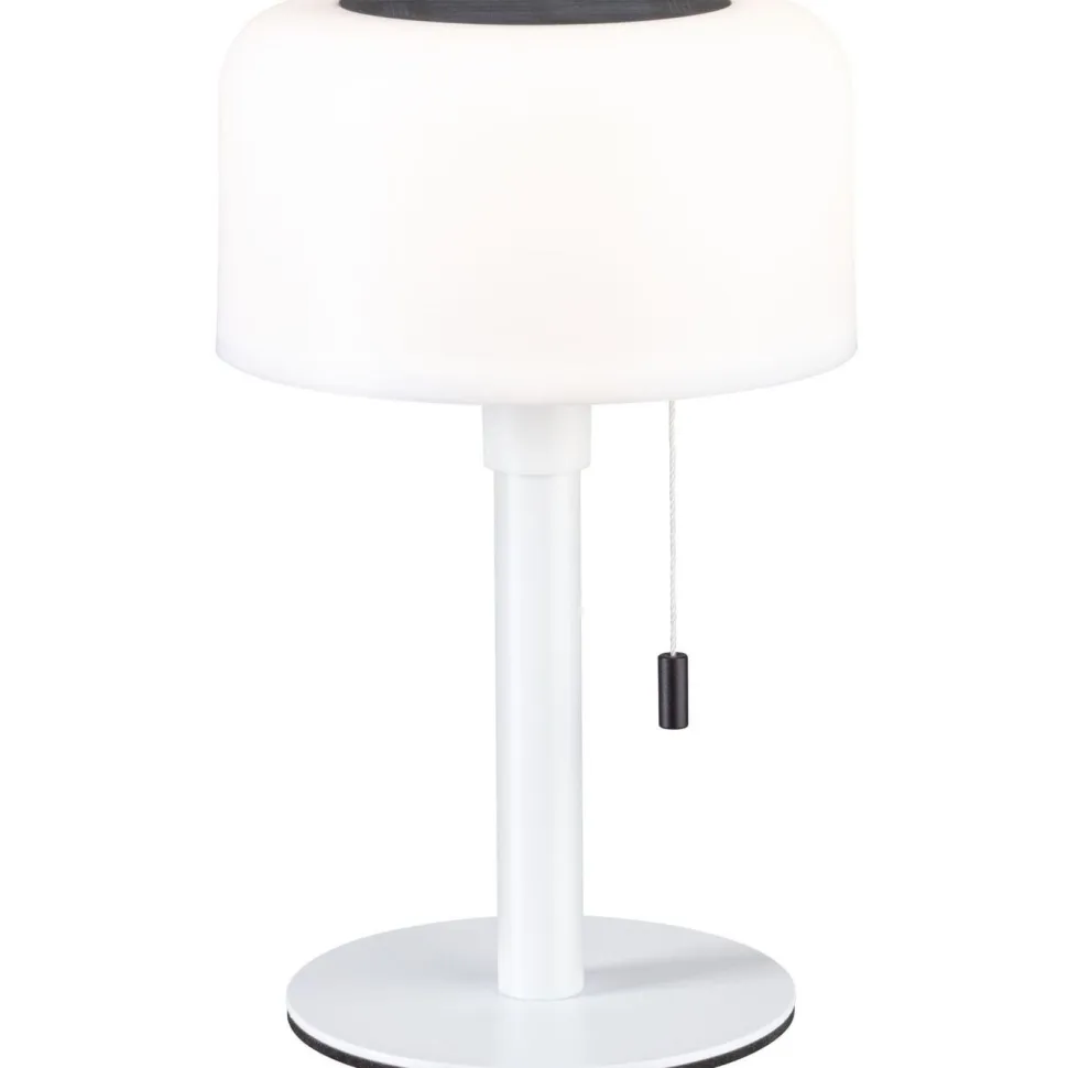 Aurinkokennopöytävalaisin Paulmann Bartja USB-ladattava IP44 2700K himmennettävä valkoinen