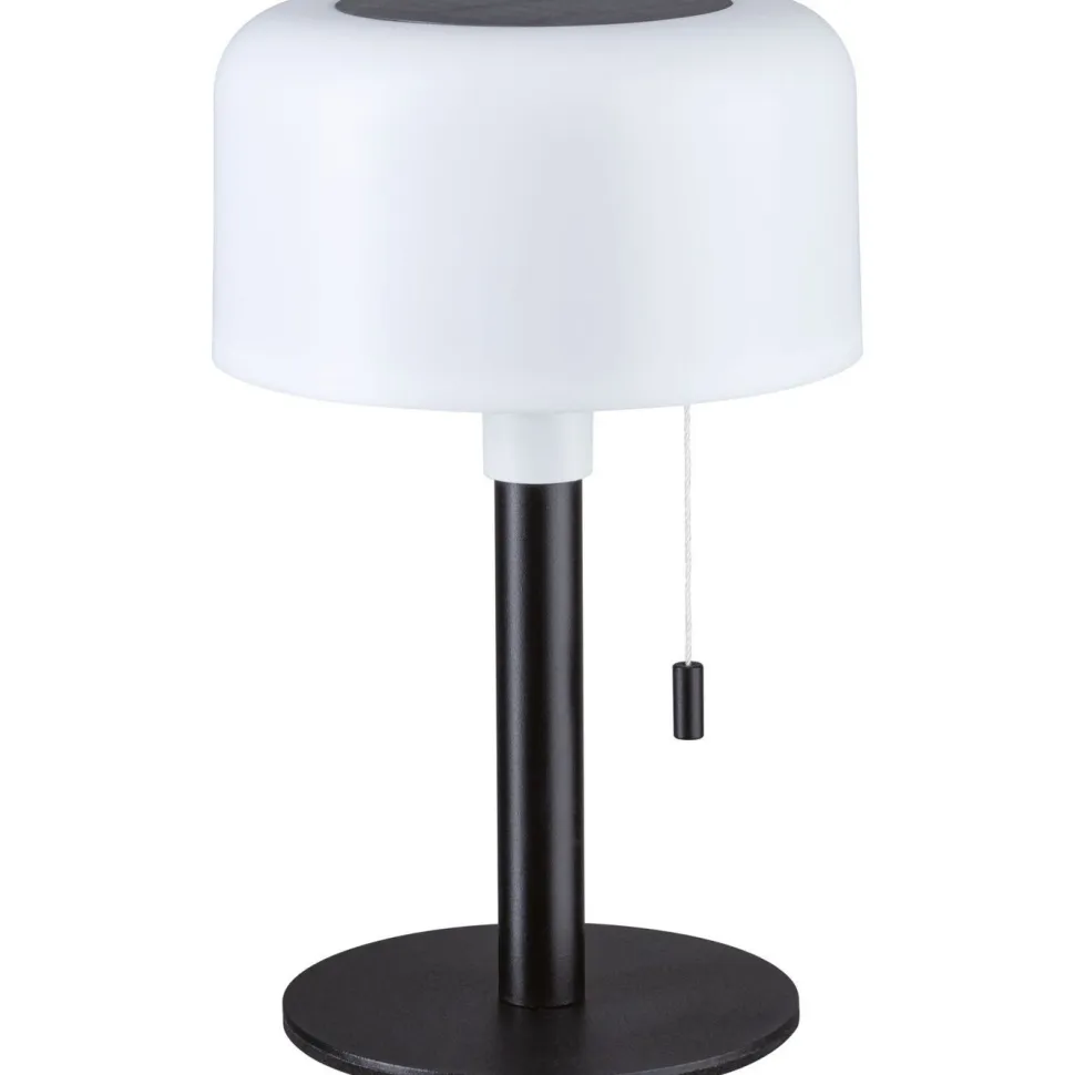 Aurinkokennopöytävalaisin Paulmann Bartja USB-ladattava IP44 2700K himmennettävä valkoinen