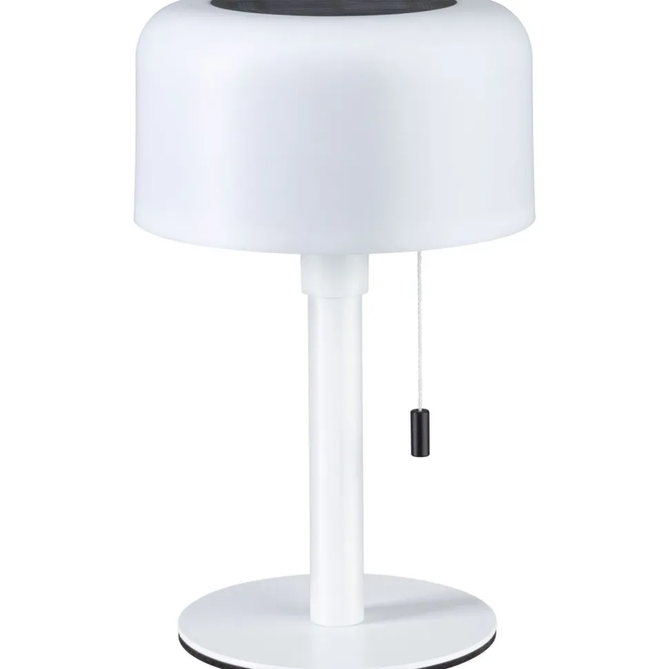 Aurinkokennopöytävalaisin Paulmann Bartja USB-ladattava IP44 2700K himmennettävä valkoinen