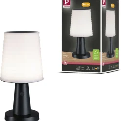 Aurinkokennopöytävalaisin Paulmann Ilanga 30cm IP44 2700K 125lm USB antrasiitti