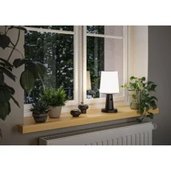 Aurinkokennopöytävalaisin Paulmann Ilanga 30cm IP44 2700K 125lm USB antrasiitti