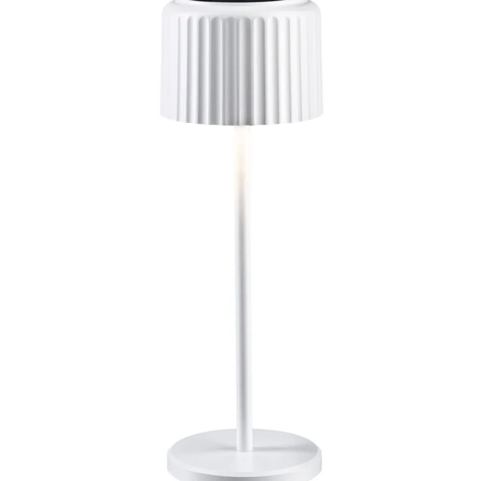 Aurinkokennopöytävalaisin Paulmann Solar Else USB-ladattava IP44 himmennettävä 2700K valkoinen