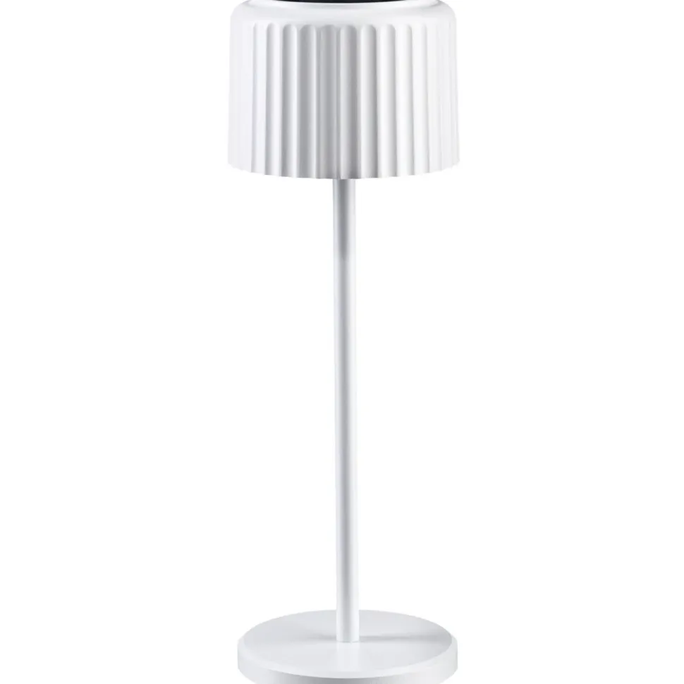 Aurinkokennopöytävalaisin Paulmann Solar Else USB-ladattava IP44 himmennettävä 2700K valkoinen
