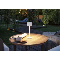 Aurinkokennopöytävalaisin Paulmann Solar Else USB-ladattava IP44 himmennettävä 2700K valkoinen