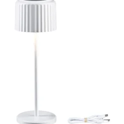 Aurinkokennopöytävalaisin Paulmann Solar Else USB-ladattava IP44 himmennettävä 2700K valkoinen
