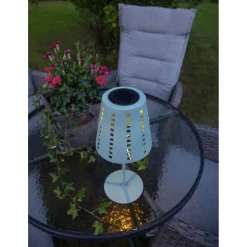 Aurinkokennopöytävalaisin Star Trading Sola, 35cm, musta
