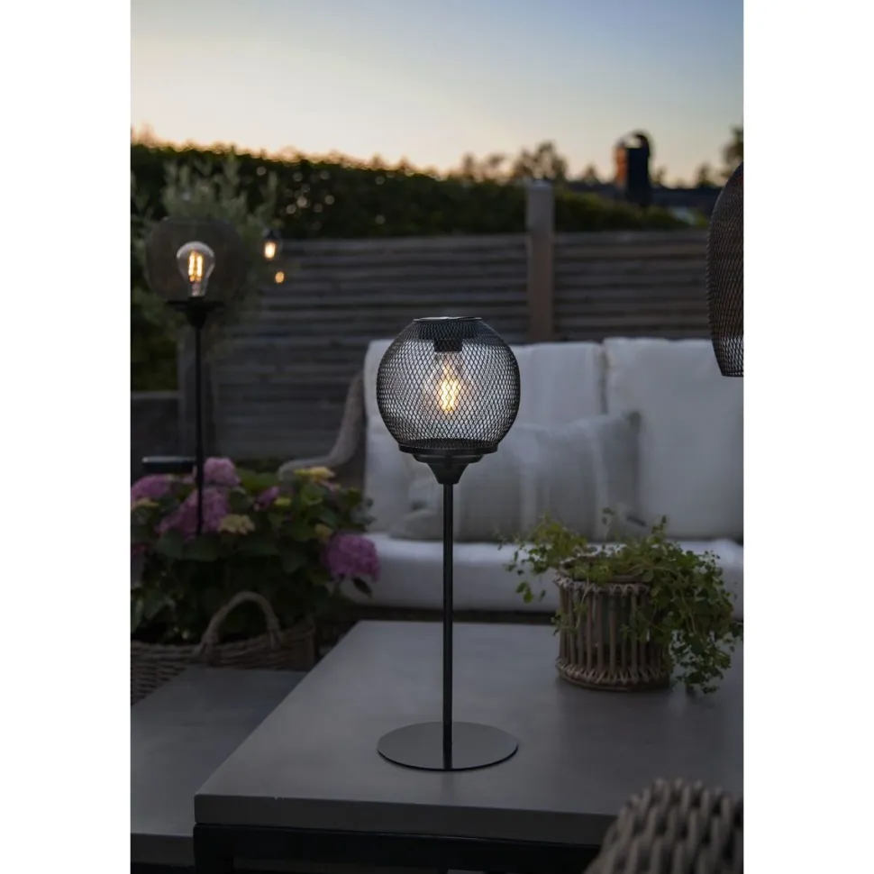 Aurinkokennopöytävalaisin Star Trading Sunlight Ø15cm musta