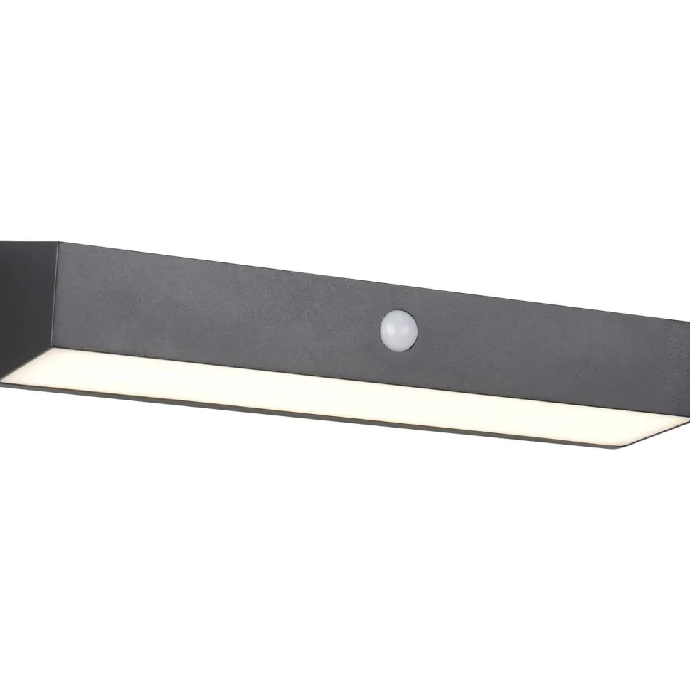 Aurinkokennoseinävalaisin Trio Silves Hybrid Solar LED ladattava liike- ja hämärätunnistin 4000K alas valkoinen