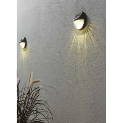 Aurinkokennoseinävalaisin Star Trading Fency, 110x40x110mm, 3kpl, ruskea