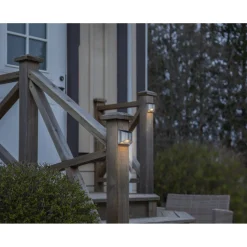 Aurinkokennoseinävalaisin Star Trading Wally, 10cm, hopea, 2kpl
